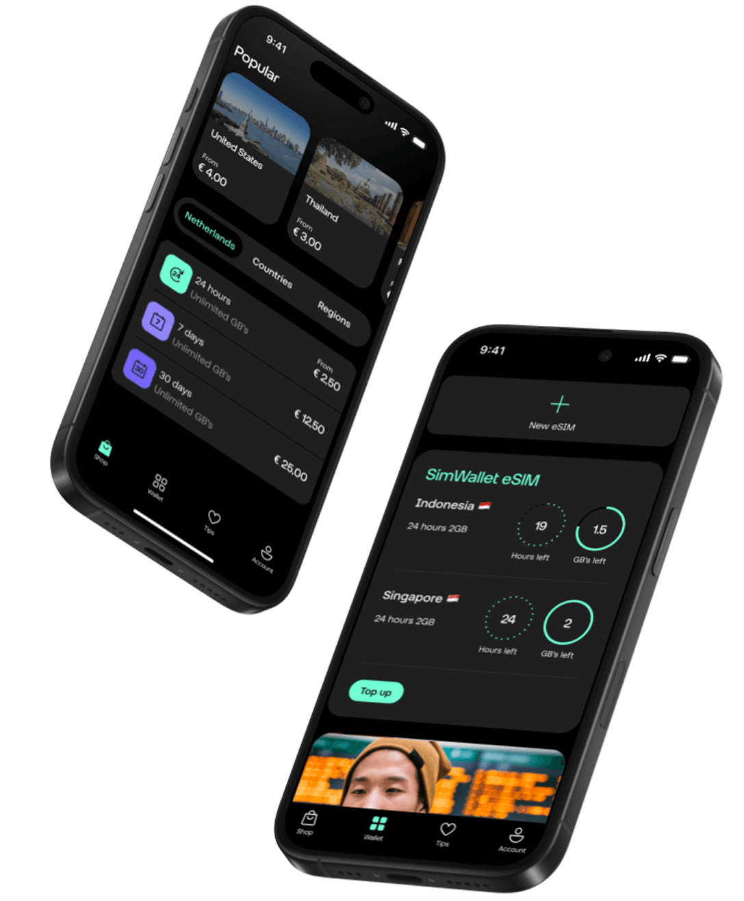 SimWallet app on phones